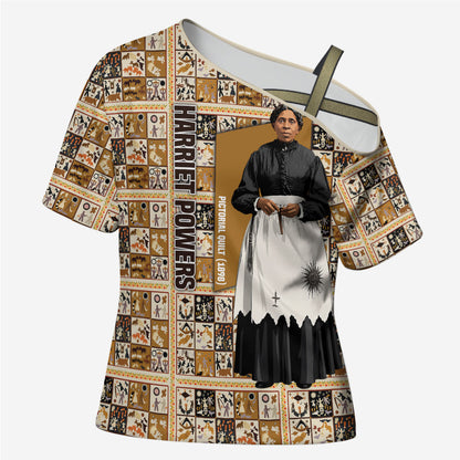 Harriet Powers 1898 Bible Quilt Cross Shoulder Shirt African American Folk Art