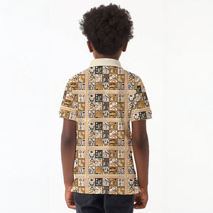 Harriet Powers 1898 Bible Quilt Kid Polo Shirt African American Folk Art