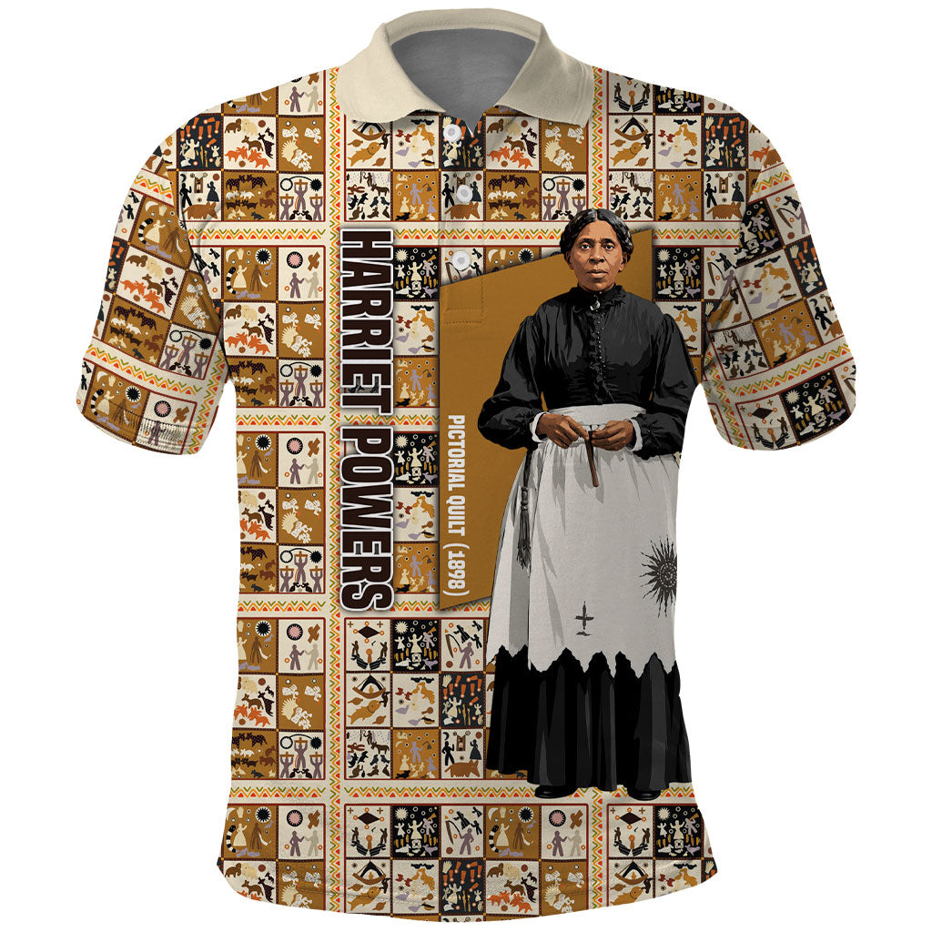 Harriet Powers 1898 Bible Quilt Polo Shirt African American Folk Art