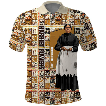 Harriet Powers 1898 Bible Quilt Polo Shirt African American Folk Art