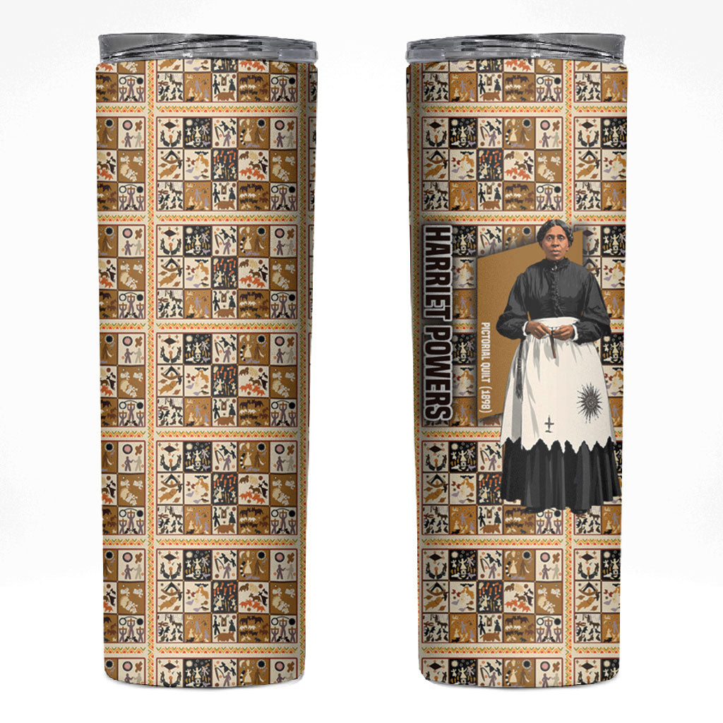 Harriet Powers 1898 Bible Quilt Skinny Tumbler African American Folk Art