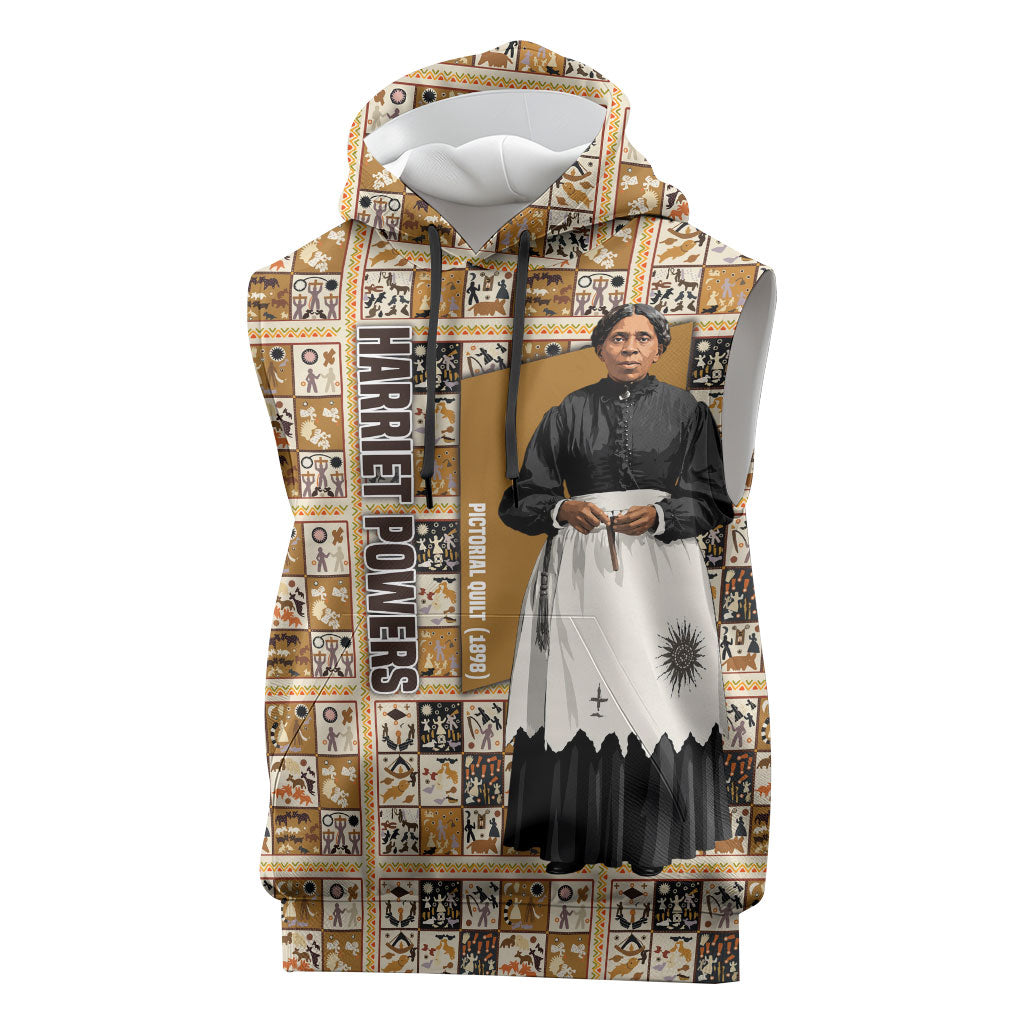 Harriet Powers 1898 Bible Quilt Sleeveless Hoodie African American Folk Art