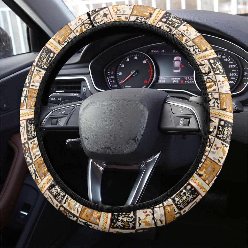 Harriet Powers 1898 Bible Quilt Steering Wheel Cover African American Folk Art