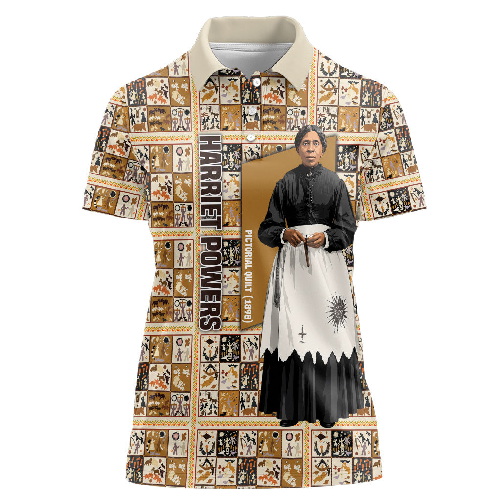 Harriet Powers 1898 Bible Quilt Women Polo Shirt African American Folk Art