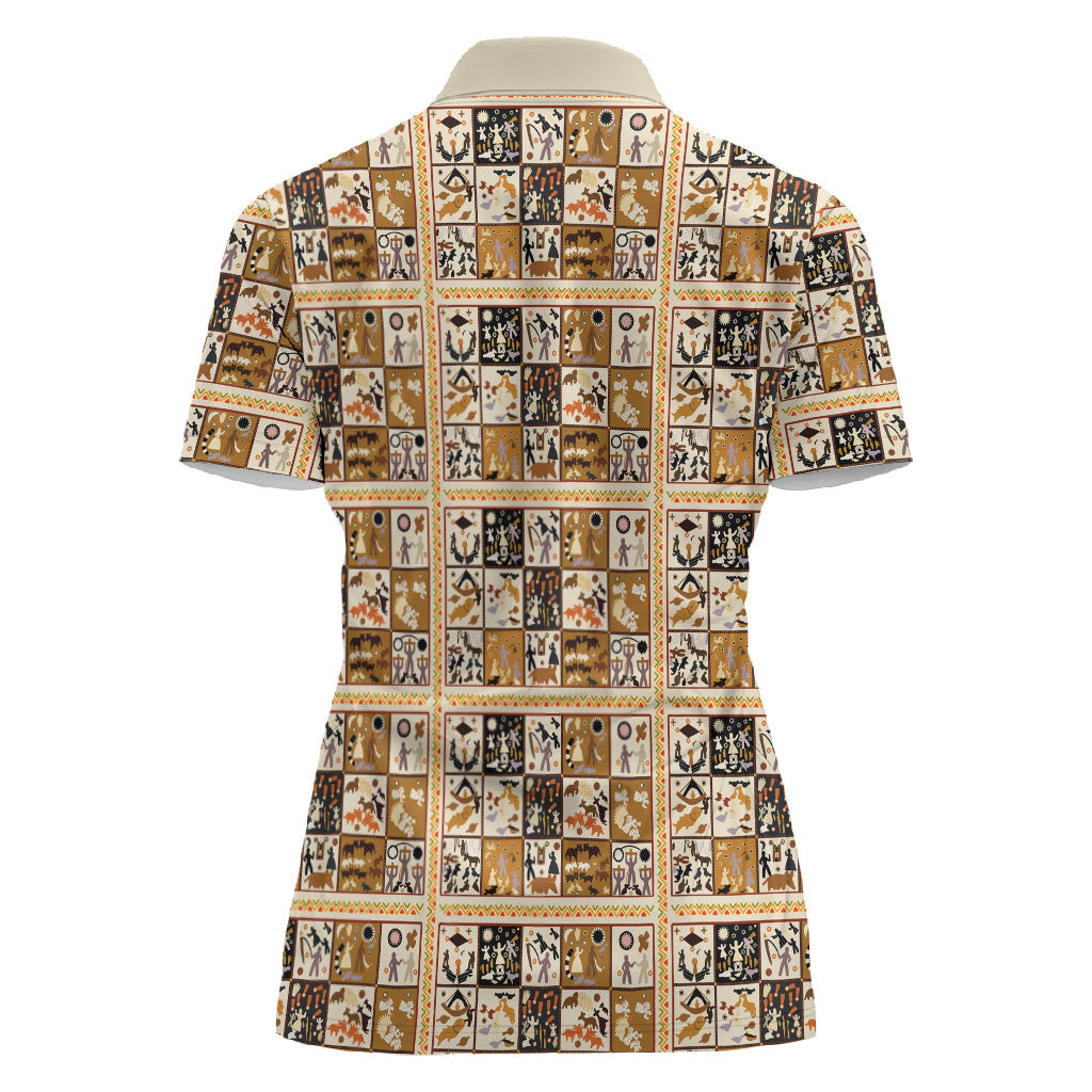 Harriet Powers 1898 Bible Quilt Women Polo Shirt African American Folk Art
