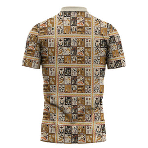 Harriet Powers 1898 Bible Quilt Zipper Polo Shirt African American Folk Art