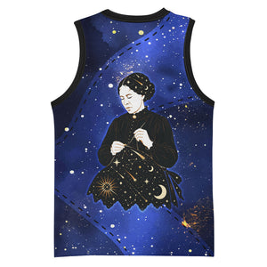 Harriet Powers Basketball Jersey African American History - Galaxy Celestial Starry Night - Folk Art Quilter