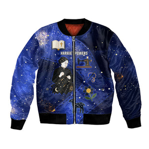 Harriet Powers Bomber Jacket African American History - Galaxy Celestial Starry Night - Folk Art Quilter