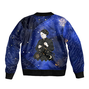 Harriet Powers Bomber Jacket African American History - Galaxy Celestial Starry Night - Folk Art Quilter