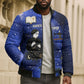Harriet Powers Bomber Puffer Jacket African American History - Galaxy Celestial Starry Night - Folk Art Quilter