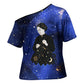 Harriet Powers Cross Shoulder Shirt African American History - Galaxy Celestial Starry Night - Folk Art Quilter