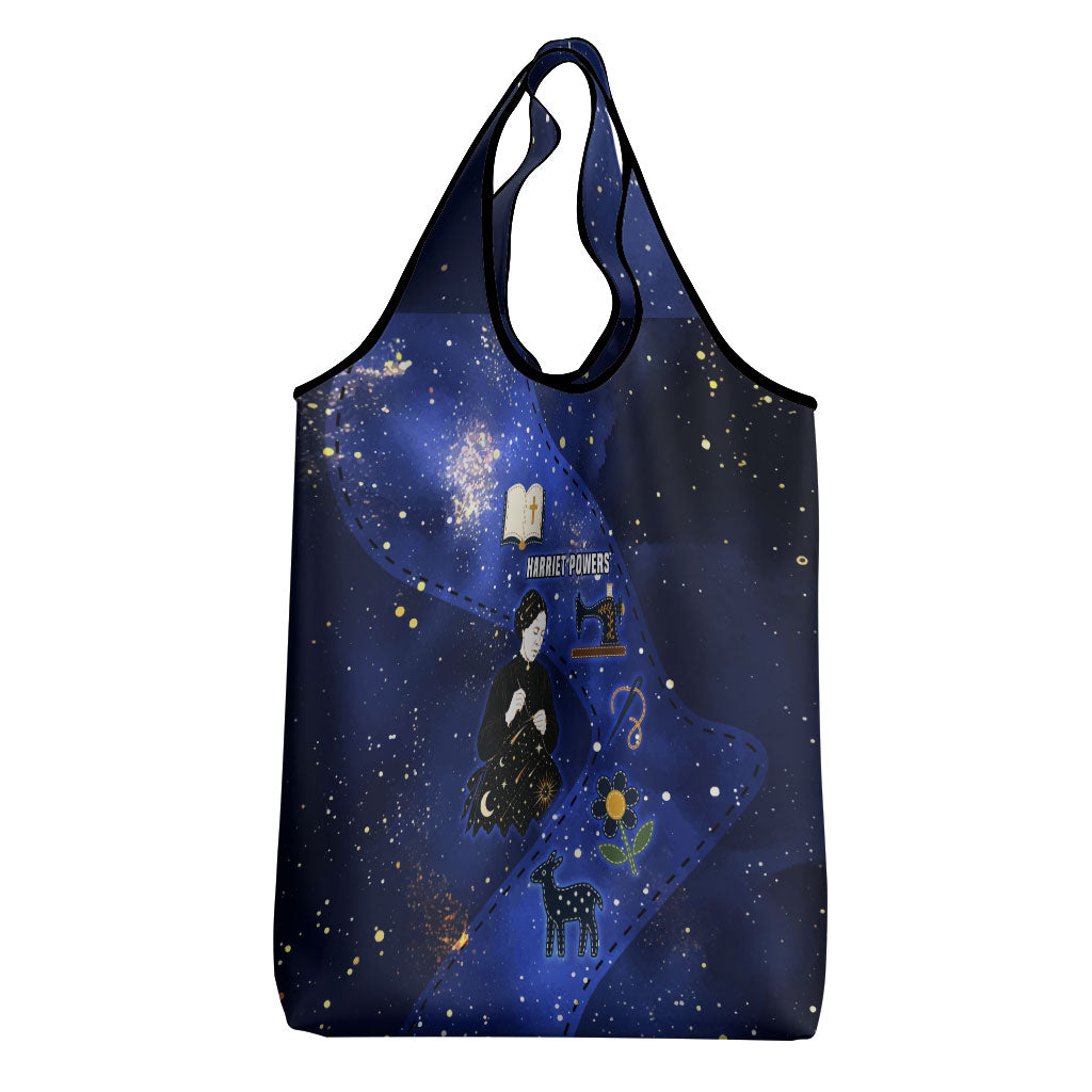 Harriet Powers Grocery Bag African American History - Galaxy Celestial Starry Night - Folk Art Quilter
