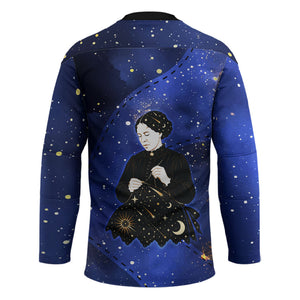 Harriet Powers Hockey Jersey African American History - Galaxy Celestial Starry Night - Folk Art Quilter
