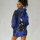 Harriet Powers Hoodie Dress African American History - Galaxy Celestial Starry Night - Folk Art Quilter