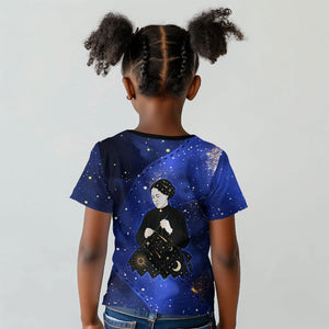 Harriet Powers Kid T shirt African American History - Galaxy Celestial Starry Night - Folk Art Quilter