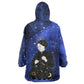 Harriet Powers Kid Wearable Blanket Hoodie African American History - Galaxy Celestial Starry Night - Folk Art Quilter