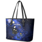 Harriet Powers Leather Tote Bag African American History - Galaxy Celestial Starry Night - Folk Art Quilter