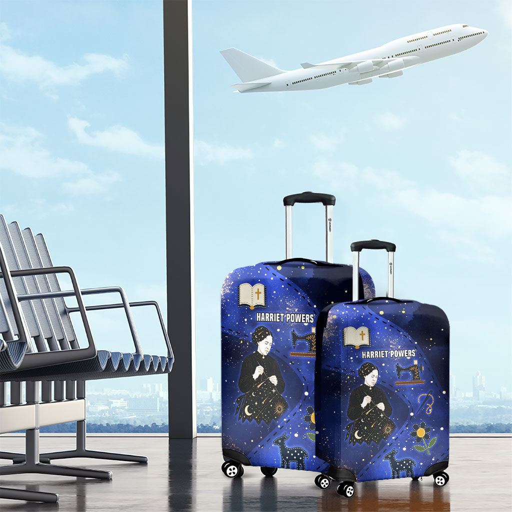 Harriet Powers Luggage Cover African American History - Galaxy Celestial Starry Night - Folk Art Quilter