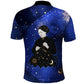 Harriet Powers Polo Shirt African American History - Galaxy Celestial Starry Night - Folk Art Quilter