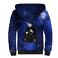 Harriet Powers Sherpa Hoodie African American History - Galaxy Celestial Starry Night - Folk Art Quilter