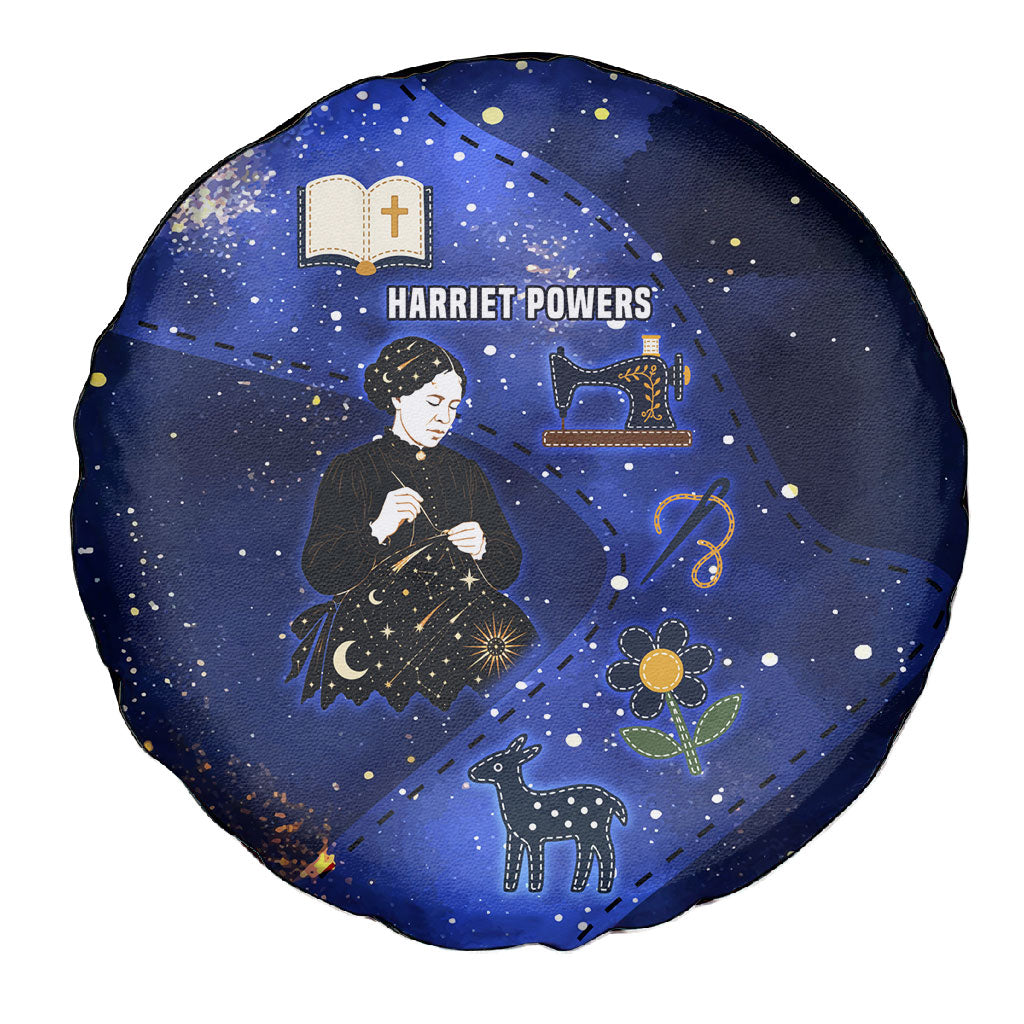 Harriet Powers Spare Tire Cover African American History - Galaxy Celestial Starry Night - Folk Art Quilter