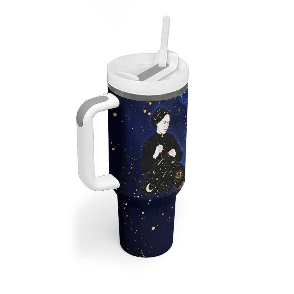 Harriet Powers Tumbler With Handle African American History - Galaxy Celestial Starry Night - Folk Art Quilter