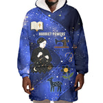 Harriet Powers Wearable Blanket Hoodie African American History - Galaxy Celestial Starry Night - Folk Art Quilter