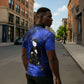 Harriet Powers Zipper Polo Shirt African American History - Galaxy Celestial Starry Night - Folk Art Quilter