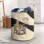 Harriet Powers Celestial Mystery Laundry Basket Vintage Line Art - African American Folk Quilt Pattern