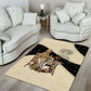 Harriet Powers Celestial Mystery Area Rug Vintage Line Art - African American Folk Quilt Pattern