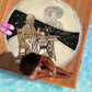 Harriet Powers Celestial Mystery Beach Blanket Vintage Line Art - African American Folk Quilt Pattern