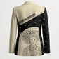 Harriet Powers Celestial Mystery Blazer Vintage Line Art - African American Folk Quilt Pattern