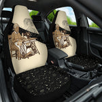 Harriet Powers Celestial Mystery Car Seat Cover Vintage Line Art - African American Folk Quilt Pattern