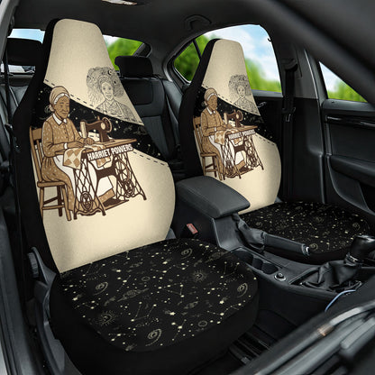 Harriet Powers Celestial Mystery Car Seat Cover Vintage Line Art - African American Folk Quilt Pattern