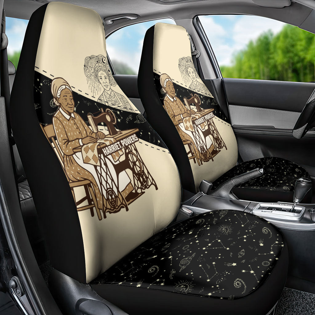 Harriet Powers Celestial Mystery Car Seat Cover Vintage Line Art - African American Folk Quilt Pattern