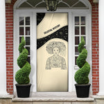 Harriet Powers Celestial Mystery Door Cover Vintage Line Art - African American Folk Quilt Pattern