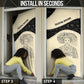 Harriet Powers Celestial Mystery Door Cover Vintage Line Art - African American Folk Quilt Pattern