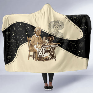 Harriet Powers Celestial Mystery Hooded Blanket Vintage Line Art - African American Folk Quilt Pattern