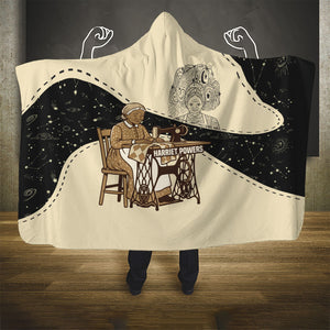 Harriet Powers Celestial Mystery Hooded Blanket Vintage Line Art - African American Folk Quilt Pattern