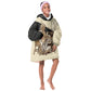 Harriet Powers Celestial Mystery Kid Wearable Blanket Hoodie Vintage Line Art - African American Folk Quilt Pattern