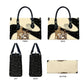Harriet Powers Celestial Mystery Leather Bag Vintage Line Art - African American Folk Quilt Pattern