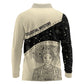 Harriet Powers Celestial Mystery Long Sleeve Polo Shirt Vintage Line Art - African American Folk Quilt Pattern