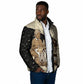 Harriet Powers Celestial Mystery Padded Jacket Vintage Line Art - African American Folk Quilt Pattern
