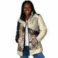 Harriet Powers Celestial Mystery Padded Jacket Vintage Line Art - African American Folk Quilt Pattern