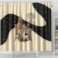 Harriet Powers Celestial Mystery Shower Curtain Vintage Line Art - African American Folk Quilt Pattern