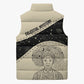 Harriet Powers Celestial Mystery Sleeveless Puffer Jacket Vintage Line Art - African American Folk Quilt Pattern