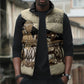 Harriet Powers Celestial Mystery Sleeveless Puffer Jacket Vintage Line Art - African American Folk Quilt Pattern