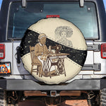 Harriet Powers Celestial Mystery Spare Tire Cover Vintage Line Art - African American Folk Quilt Pattern