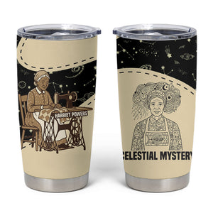 Harriet Powers Celestial Mystery Tumbler Cup Vintage Line Art - African American Folk Quilt Pattern