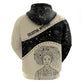 Harriet Powers Celestial Mystery Zip Hoodie Vintage Line Art - African American Folk Quilt Pattern